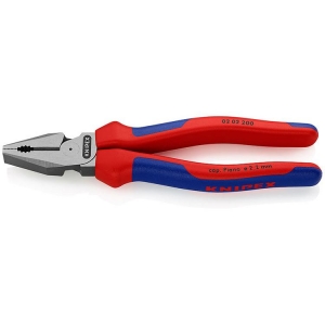 Knipex 02 02 200 Combination Pliers high-leverage black 200mm Grip Handle
